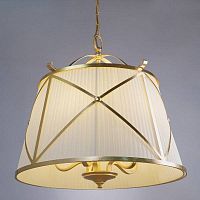Люстра подвесная TORINO L57705.08 L'ARTE LUCE белая на 5 ламп, основание золотое в стиле классический 
