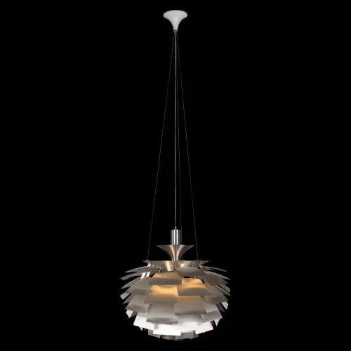 Светильник подвесной Artichoke 10156/800 Silver LOFT IT серебряный 5 ламп, основание белое в стиле арт-деко  фото 2