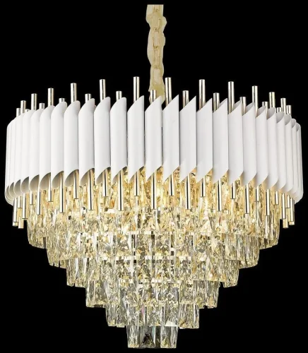 Люстра подвесная Cartuccia WE138.15.003 Wertmark прозрачная на 15 ламп, основание золотое в стиле классический 