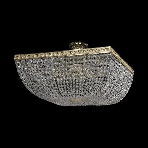 Люстра потолочная хрустальная 19112/70IV G Bohemia Ivele Crystal прозрачная на 16 ламп, основание золотое в стиле классика sp