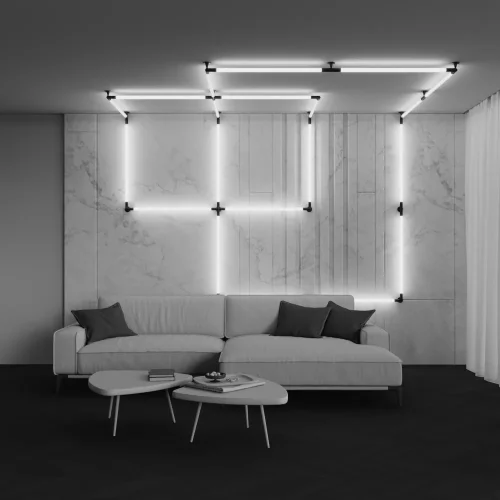 Светильник Larc для системы освещения Shelf 3000К 13Вт 360° C148CL-L900-13W3K-B Maytoni белый для шинопроводов серии Модульная система освещения Shelf чёрный фото 7