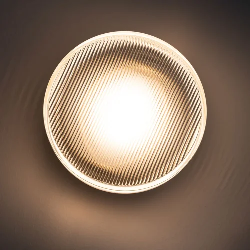 Бра LED Collana 1046/17 AP-5 Divinare прозрачный на 1 лампу, основание латунь в стиле современный фото 2