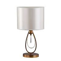 Настольная лампа Mellitto OML-63814-01 Omnilux белая 1 лампа, основание бронзовое металл в стиле классический 
