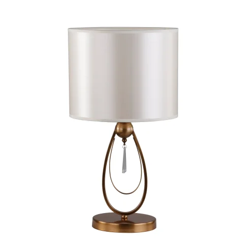 Настольная лампа Mellitto OML-63814-01 Omnilux белая 1 лампа, основание бронзовое металл в стиле классический 