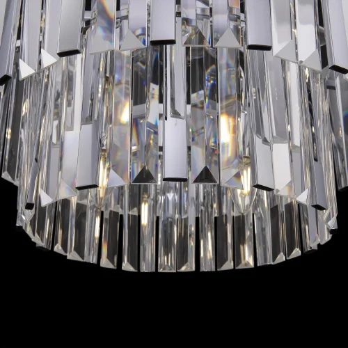 Люстра потолочная Viviane FR11001PL-08CH Freya прозрачная на 8 ламп, основание хром в стиле арт-деко классический  фото 5