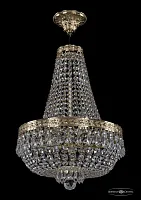 Люстра потолочная хрустальная 19271/H2/35IV G Bohemia Ivele Crystal прозрачная на 6 ламп, основание золотое в стиле классика sp