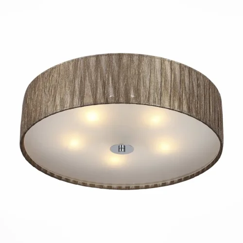 Люстра потолочная RONDELLA SL357.702.05 St-Luce коричневая на 5 ламп, основание хром в стиле современный 
