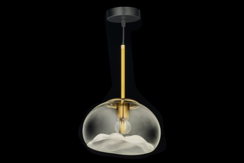 Светильник подвесной Dego E 1.P3 CS Arti Lampadari прозрачный 1 лампа, основание чёрное в стиле современный  фото 3