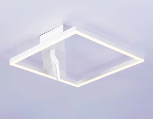 Светильник потолочный LED с пультом FL51463 Ambrella light белый 1 лампа, основание белое в стиле современный хай-тек с пультом квадраты фото 4