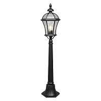 Парковый светильник Сандра 811040501 MW-LIGHT уличный IP23 чёрный 1 лампа, плафон прозрачный в стиле классический E27