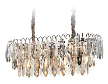 Люстра подвесная TR5259 Ambrella light прозрачная на 10 ламп, основание хром в стиле классический современный 