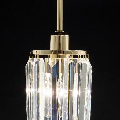 Светильник подвесной Синди CL330112 Citilux прозрачный 1 лампа, основание жёлтое золотое в стиле современный  фото 2