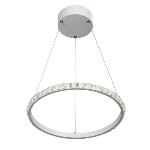 Светильник подвесной LED V4629-0/1S Vitaluce без плафона 1 лампа, основание белое в стиле хай-тек кольца фото 3