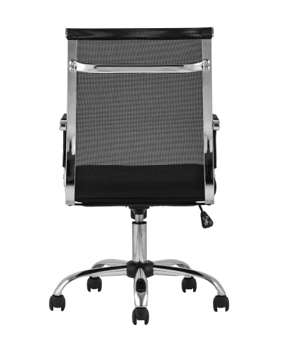 Кресло офисное TopChairs Clerk, черное УТ000001928 Stool Group, чёрный/ткань, ножки/металл/хром, размеры - ****550*600 фото 5