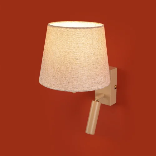 Бра с выключателем Butler FR2057WL-L5BG Freya бежевый на 1 лампу, основание бежевое в стиле классический американский кантри фото 10