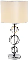 Настольная лампа Brulee V10550-1T Moderli белая 1 лампа, основание хром металл в стиле современный классический 