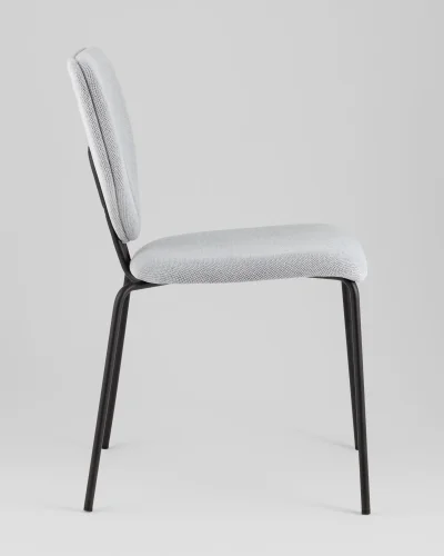 Стул обеденный Masey, серый УТ000039580 Stool Group, серый/рогожка, ножки/металл/чёрный, размеры - ***** фото 3