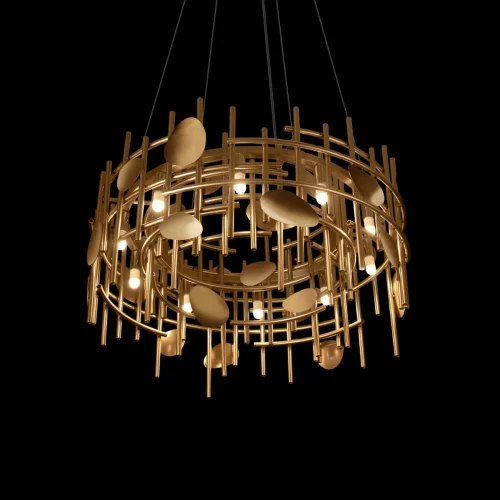 Светильник подвесной Escama 10396/600C LOFT IT золотой на 10 ламп, основание золотое в стиле современный фото 8