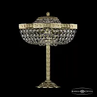 Настольная лампа 19283L6/35IV G Bohemia Ivele Crystal прозрачная 2 лампы, основание золотое металл в стиле классика sp