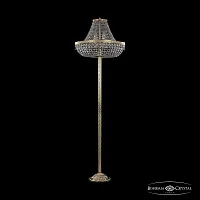 Торшер 19013T6/H/55IV-172 G Bohemia Ivele Crystal sp прозрачный 6 ламп, основание золотое в стиле классический

