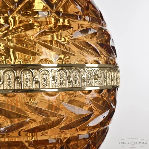 Светильник подвесной 5680/18 G Amber/M-1F Bohemia Ivele Crystal янтарный 3 лампы, основание золотое в стиле классический  фото 4