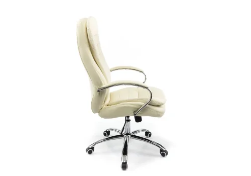 Компьютерное кресло Tomar кремовое 1742 Woodville, кремовый/искусственная кожа, ножки/металл/хром, размеры - *1260***680*680 фото 5