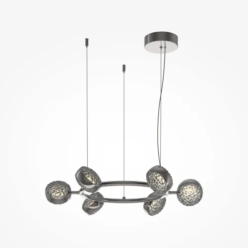 Люстра подвесная LED Mind MOD299PL-L60BC3K Maytoni серая на 1 лампу, основание чёрное в стиле современный шар фото 5