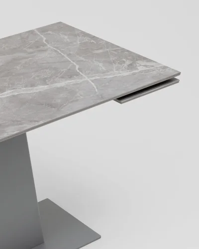 Стол Арнон 120-180/80/76, столешница МДФ16/керамика Larka grey УТ000040449 Stool Group столешница серая из керамика фото 3
