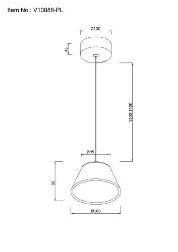 Светильник подвесной LED Atla V10888-PL Moderli белый 1 лампа, основание белое в стиле современный  фото 5