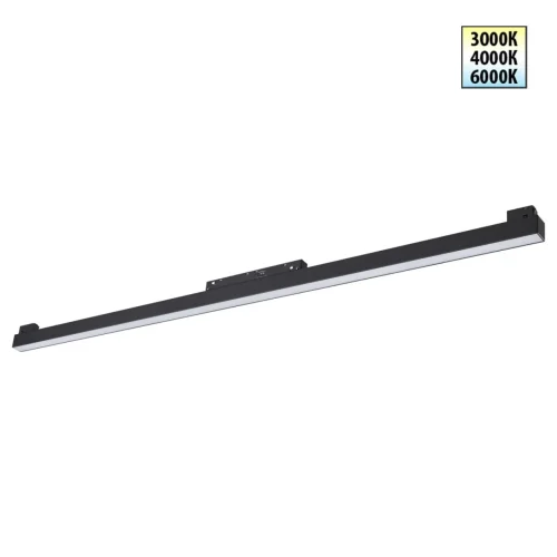 Трековый светильник LED с переключателем цветовой темперетуры Flum 359621 Novotech чёрный для шинопроводов серии Flum чёрный