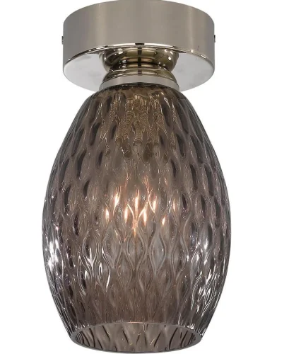 Светильник накладной PL 10007/1 Reccagni Angelo серый чёрный 1 лампа, основание никель в стиле современный классический круглый фото 2