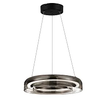 Светильник подвесной LED Foray SL6019.323.01 ST-Luce чёрный серый 1 лампа, основание латунь в стиле современный 