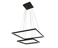 Люстра подвесная LED Альтис 08227,19(4000K) Kink Light чёрная на 1 лампа, основание чёрное в стиле хай-тек современный квадраты