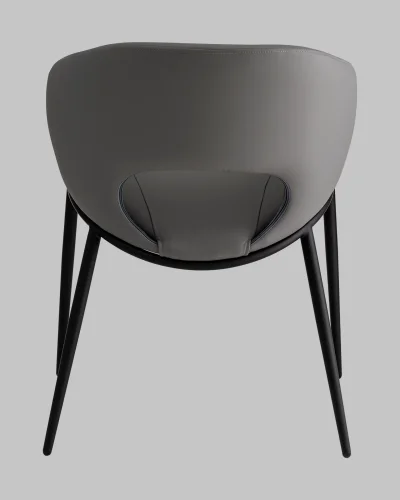 Стул Вивьен экокожа серый УТ000040870 Stool Group, серый/экокожа, ножки/металл/чёрный, размеры - *780**** фото 4