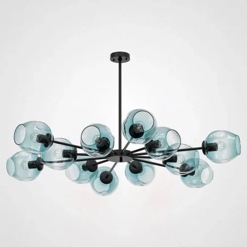 Люстра на штанге MARINE D104 12 lamps Black/Blue 189690-26 ImperiumLoft голубая на 12 ламп, основание чёрное в стиле скандинавский Люстра на штанге MARINE D104 12 lamps Black/Blue 189690-26 ImperiumLoft голубая на 12 ламп, основание чёрное в стиле скандинавский