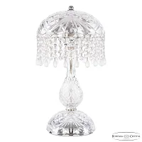 Настольная лампа 14781L1/22 Ni V0300 Bohemia Ivele Crystal прозрачная 3 лампы, основание никель металл в стиле классический drops