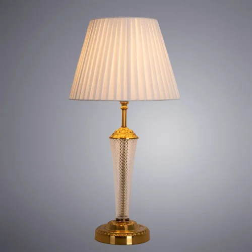 Настольная лампа Gracie A7301LT-1PB Arte Lamp белая 1 лампа, основание медь металл в стиле современный  фото 2