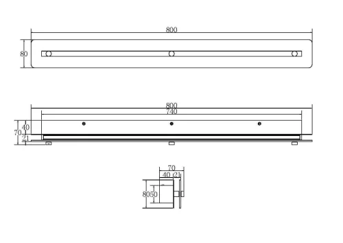 Бра LED Maya P091WL-L21CH3K Maytoni прозрачный на 1 лампа, основание хром в стиле современный  фото 2