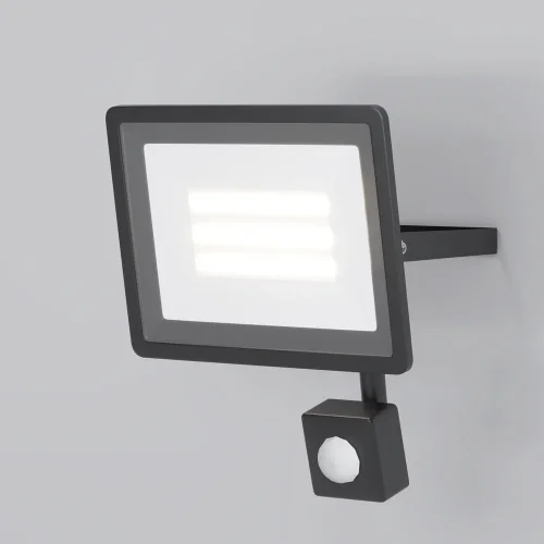 Прожектор LED с датчиком движения Flood FL001-L30B4KSR Maytoni уличный IP чёрный 1 лампа, плафон прозрачный в стиле современный хай-тек LED