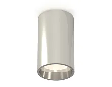 Светильник накладной Techno spot XS6325010 Ambrella light серебряный 1 лампа, основание серебряное в стиле модерн круглый