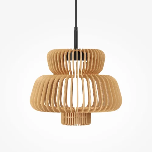 Светильник подвесной LED MOD465PL-L12BK1 Namiki Maytoni бежевый коричневый на 1 лампу, основание чёрное в стиле современный кантри фото 4 Светильник подвесной LED MOD465PL-L12BK1 Namiki Maytoni бежевый коричневый на 1 лампу, основание чёрное в стиле современный кантри фото 4