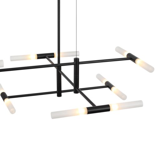 Светильник подвесной Soho 4307/16 Odeon Light белый на 16 ламп, основание чёрное в стиле хай-тек квадраты фото 6