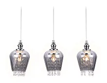 Светильник подвесной TR3613 Ambrella light серый чёрный 3 лампы, основание хром в стиле хай-тек современный 