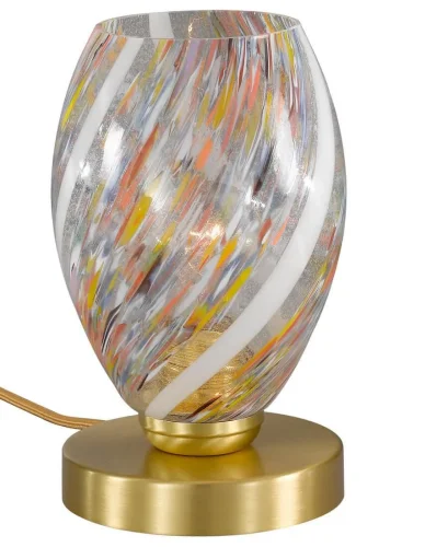Настольная лампа P 10034/1 Reccagni Angelo разноцветная прозрачная 1 лампа, основание матовое золото металл в стиле классический современный  фото 3