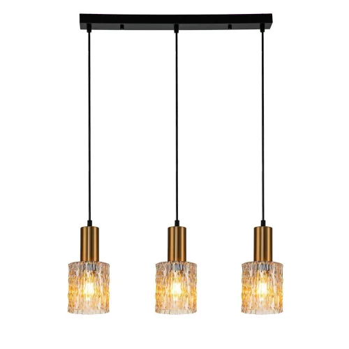 Светильник подвесной Rain 10189/3S Brass Escada латунь на 3 лампы, основание чёрное в стиле лофт 