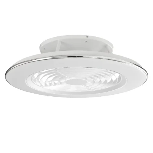 Люстра с вентилятором LED Alisio 6705 Mantra белая на 1 лампа, основание хром белое в стиле хай-тек современный 