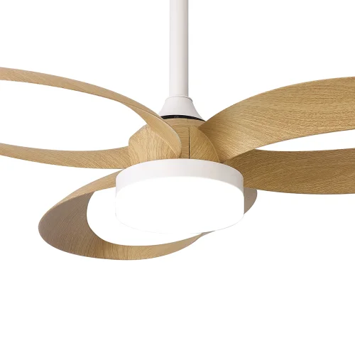Люстра c вентилятором LED Infinity Fan 8702 Mantra бежевая коричневая на 1 лампу, основание белое в стиле современный с пультом фото 3