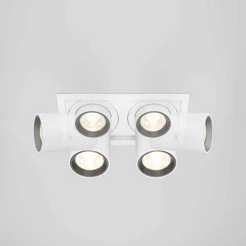 Светильник точечный LED Hidden DL095-02-10W3K-W Maytoni белый на 2 лампы, основание белое в стиле хай-тек современный прямоугольный фото 4