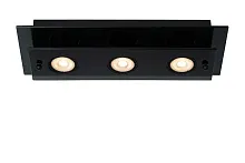 Светильник потолочный Okno 79181/03/30 Lucide чёрный 3 лампы, основание чёрное в стиле современный 