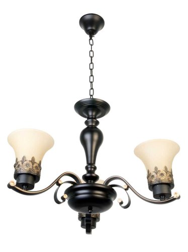 Люстра подвесная Florence TL7490D-03BL Toplight белая на 3 лампы, основание коричневое в стиле кантри классика 